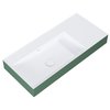 Elita Level ľavé nástenná umývadlo Solid Surface 100,5x45,5 cm White Matt/Green Matt RE041461226200