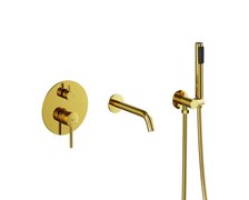 Besco VEO 3-otvorová podomietková vaňová batéria zlatá BW-VSP-ZL