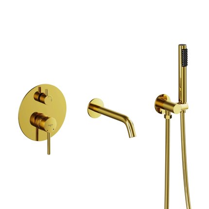 Besco VEO 3-otvorová podomietková vaňová batéria zlatá BW-VSP-ZL