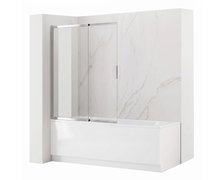 Rea DARIO CHROM vaňová zástena 120 x 140 cm, sklo číre REA-W7886