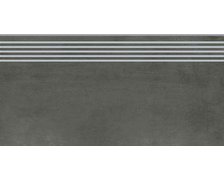 Opoczno GRAVA Graphite rektifikovaná schodnica matná 29,8 x 59,8 cm