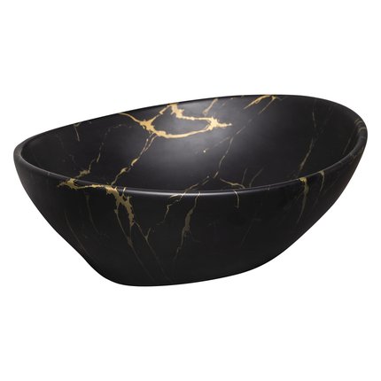 Kerra Keramické umývadlo pultové 41,5x33,5 cm KR 707 BL/G marble