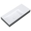 Elita Level ľavé nástenná umývadlo Solid Surface 100,5x45,5 cm White Matt/Antracit Matt RE041461226180