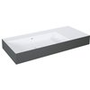 Elita Level ľavé nástenná umývadlo Solid Surface 100,5x45,5 cm White Matt/Antracit Matt RE041461226180