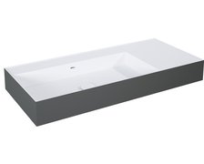 Elita Level ľavé nástenná umývadlo Solid Surface 100,5x45,5 cm White Matt/Antracit Matt RE041461226180