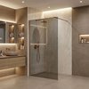 Rea Flexi Grey / Brush Copper sprchová zástena 80 x 195 cm sklo sivé K9986 + REA-K9955