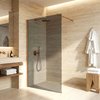 Rea Flexi Grey / Brush Copper sprchová zástena 80 x 195 cm sklo sivé K9986 + REA-K9955