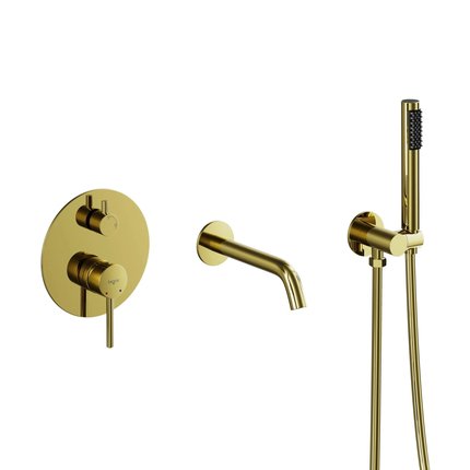 Besco VEO 3-otvorová podomietková vaňová batéria svetlo zlatá BW-VSP-JZ