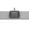 Roca INSPIRA Square FINECERAMIC® umývadlo na dosku 37 x 37 cm, onyx A32753R640