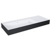 Elita Level ľavé nástenná umývadlo Solid Surface 120,5x45,5 cm White Matt/Black Matt RE041461236030