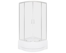 Novoterm ARUBA GL (LAV) 90 CHR sprchový kút bez vaničky 90 x 90 x 209,5 cm, sklo číre