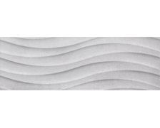 Ceramika Konskie Milano soft grey onda lesklý obklad, rektifikovaný 25 x 75 cm