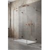 Radaway ESSENZA PRO BRUSHED COPPER KDJ + S obdĺžnikový sprchový kút 110 x 80 cm 10097311-93-01R+10098080-01-01+10098080-01-01