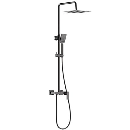 Valvex ARS Gun Metal Sprchová súprava s dažďovou sprchovou hlavicou a výtokom 2420190