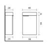 Kúpeľňová skrinka Fika set s umývadlom 40 cm 003-SU40-02+TR41355