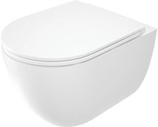 Deante ROUND WC misa závesná RimFree so sedátkom 51,5 x 36,2 cm CGRD6ZPW