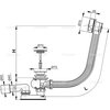 AlcaPlast sifón vaňový automat komplet biely A51BM-120 cm