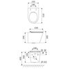 Home Oviedo WC misa závesná RimFree 51 x 33,5 cm so sedátkom Slim CE-MW-003-11-51