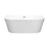 Besco VICA NEW voľne stojaca akrylátová vaňa s prepadom / prístenná 150 x 80 cm, #WAS-150VNCZ