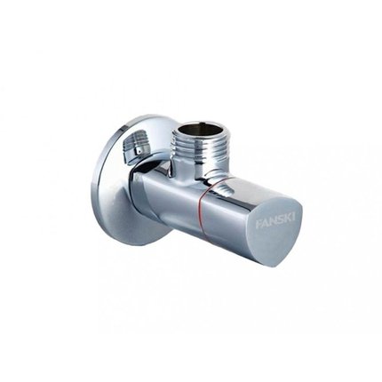 FANSKI rohový ventil 1/2" x 3/8" s keramickým vrškom, červený AP008-T