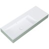 Elita Level ľavé nástenná umývadlo Solid Surface 120,5x45,5 cm White Matt/Sage Matt RE041461230890