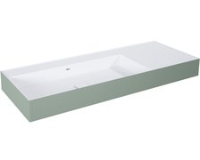 Elita Level ľavé nástenná umývadlo Solid Surface 120,5x45,5 cm White Matt/Sage Matt RE041461230890