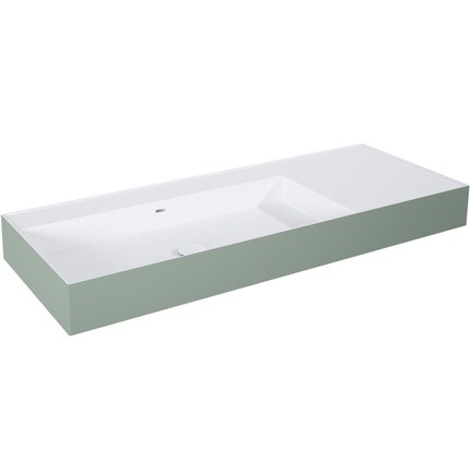 Elita Level ľavé nástenná umývadlo Solid Surface 120,5x45,5 cm White Matt/Sage Matt RE041461230890
