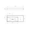 Elita Level ľavé nástenná umývadlo Solid Surface 120,5x45,5 cm White Matt/Sage Matt RE041461230890