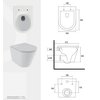 Besco CeraBe LAAX WHITE WC misa závesná Rimless 49,5 x 36,5 x 33 cm so sedátkom #ZLA-B-DLB