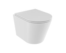 Besco CeraBe LAAX WHITE WC misa závesná Rimless 49,5 x 36,5 x 33 cm so sedátkom #ZLA-B-DLB