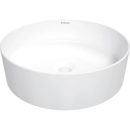 Deante ROUND keramické umývadlo na dosku 40 cm, biele CGR_6U4S