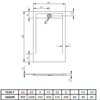 Radaway Teos F sprchová vanička z mramorového zlepenca 160 x 90 x 4 cm HTF16090-04