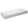 Elita Level ľavé nástenná umývadlo Solid Surface 120,5x45,5 cm White Matt/Fume Matt RE041461236190