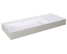 Elita Level ľavé nástenná umývadlo Solid Surface 120,5x45,5 cm White Matt/Fume Matt RE041461236190
