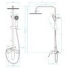 Kuchinox NORTES sprchový set s batériou, chróm PQR_00OB