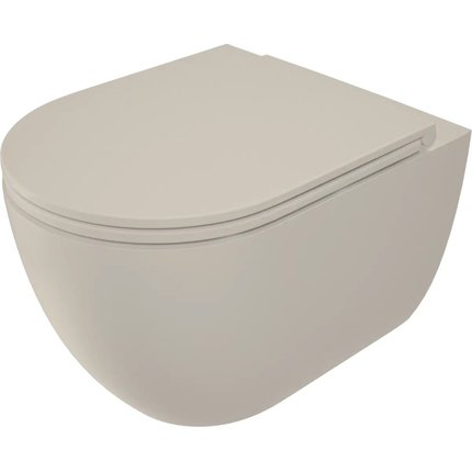 Deante ROUND WC misa závesná RimFree so sedátkom 51,5 x 36,2 cm CGRD5ZPW