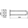 NOVASERVIS madlo biele dvojité pevné 564 mm R6655,11