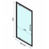 Rea RAPID SWING BLACK MAT Sprchové dvere jednokrídlové 70 x 195 cm sklo číre K6407