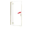 Rea HUGO GOLD BRUSH sprchové dvere jednokrídlové 100 x 200,5 cm sklo číre K8413