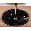 Rea PAMELA BLACK MARBLE SHINY keramické umývadlo na dosku 53 x 33 cm U5067