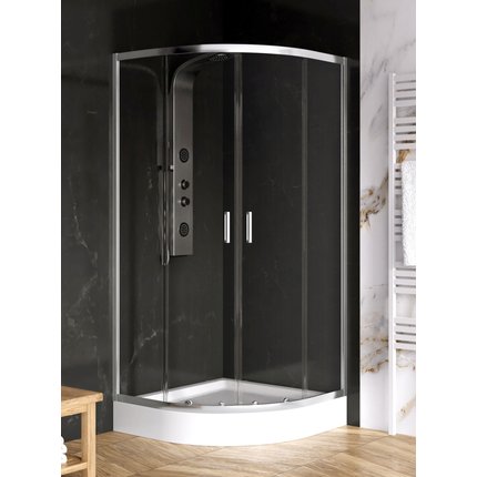 New Trendy SUVIA štvrťkruhový sprchový kút 80 x 80 x 185 cm K-0514