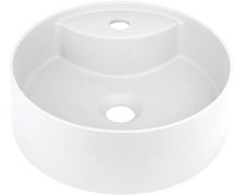 Deante SILIA granitové umývadlo na dosku s otvorom pre batériu 36 cm, alabaster CQS_AU4B