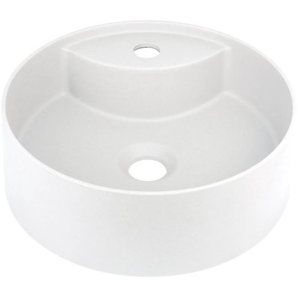 Deante SILIA granitové umývadlo na dosku s otvorom pre batériu 36 cm, alabaster CQS_AU4B