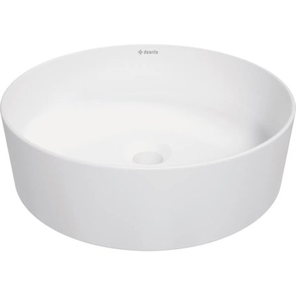 Deante ROUND keramické umývadlo na dosku 40 cm, biela manté CGR_AU4S