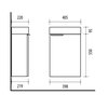 Kúpeľňová skrinka Fika set s umývadlom 40 cm 003-SU40-05+TR41355