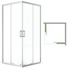 Laveo DESNA štvorcový sprchový kút bez vaničky 80 x 80 x 185 cm JKD_086K