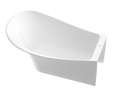 Marmorin Misa Ľavá voľne stojaca vaňa z liateho mramoru, biela lesk 1553 x 916 mm P_W_057_02_1553