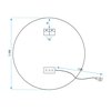 LED zrkadlo s priemerom 50 cm MMJ, čierna HOM-05511