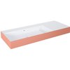 Elita Level ľavé nástenná umývadlo Solid Surface 120,5x45,5 cm White Matt/Terra Pink Matt RE041461236020