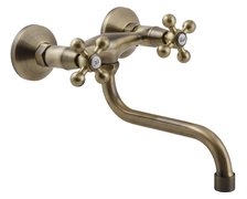 Kuchinox STILO drezová nástenná vodovodná batéria, antická mosadz BKI_580D